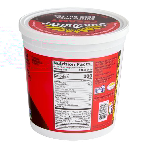 SunButter Creamy Sunflower Spread 5 lb. - 2/Case