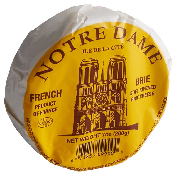 Notre Dame 7 Oz. Imported Baby Brie Cheese - 12/Case