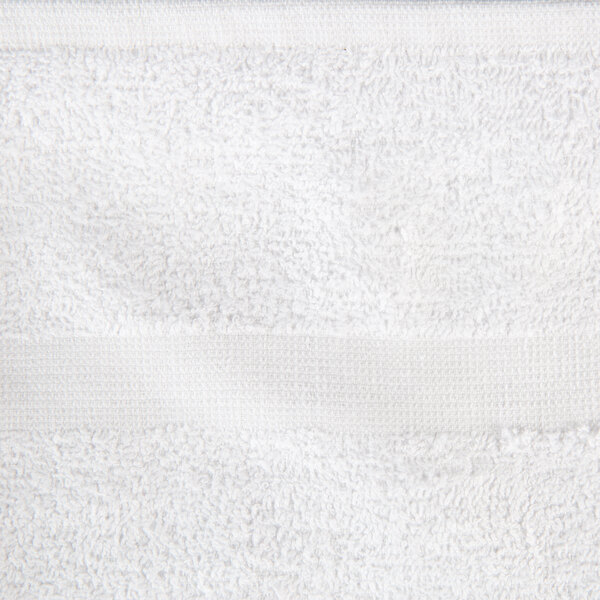 An Oxford white bath towel with a white stripe.