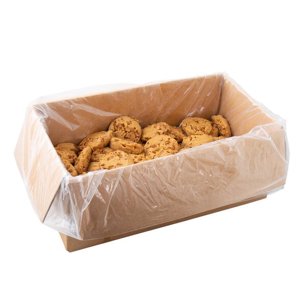 A white box of David's Cookies preformed peanut butter cookie dough in plastic.