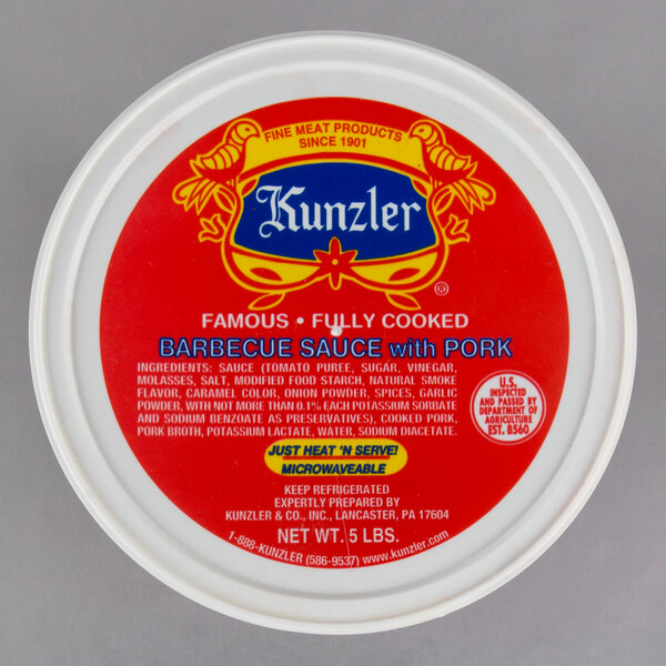 Kunzler 5 lb. Fully Cooked Pork Barbecue