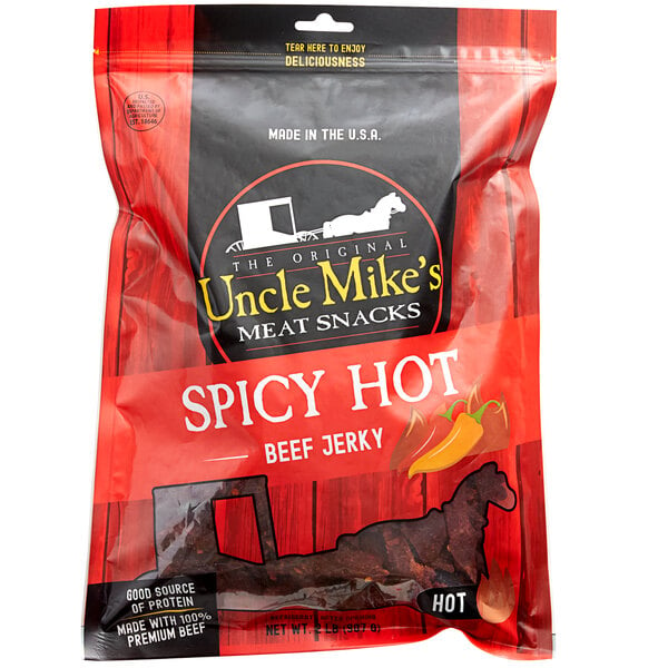 Uncle Mike&amp;#39;s Spicy Hot Beef Jerky 2 lb. Bag