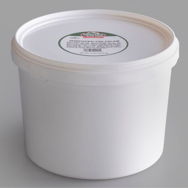 A white Spring Glen Fresh Foods container with a white lid.