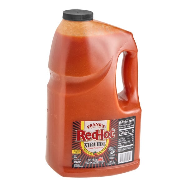 Frank's RedHot 1 Gallon XTRA Hot Cayenne Sauce - 4/Case