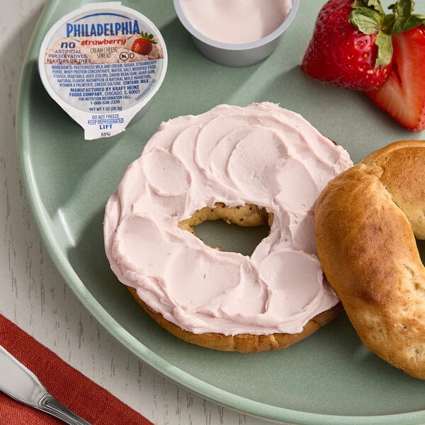 Philadelphia 1 oz. Strawberry Cream Cheese Portion Cup - 100/Case
