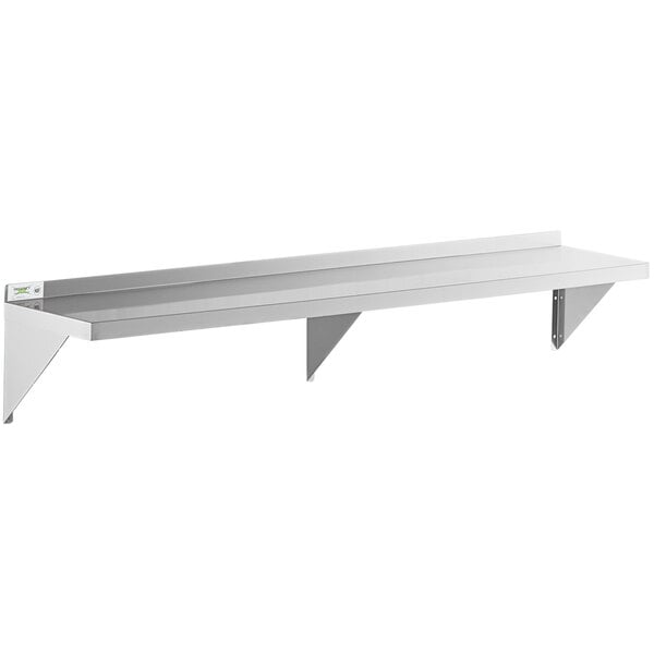 Stainless Steel Wall Shelf Includes Mounting Brackets. Restaurant Quality 72 x 12 deep