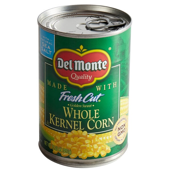 Del Monte Sweet Whole Kernel Canned Corn - 24/Case (15.25 Oz. Cans)