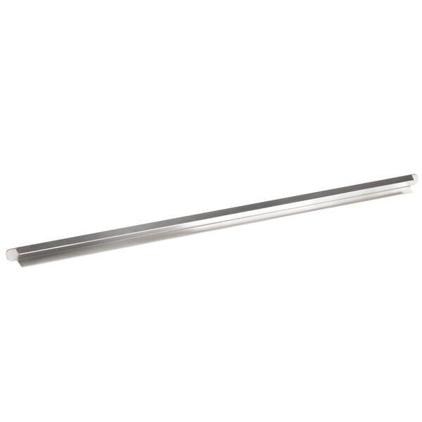 A long silver metal divider bar for an APW Wyott RTR series topping rail on a white background.