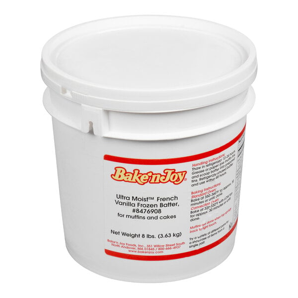 Bake'n Joy Ultra Moist 8 lb. Scoop and Bake French Vanilla Muffin Batter - 2/Case