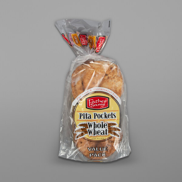 Father Sam's Bakery 6" Whole Wheat Pita Pocket Bread 60/Case