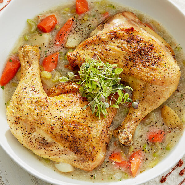 chicken legs with carrots and parsley