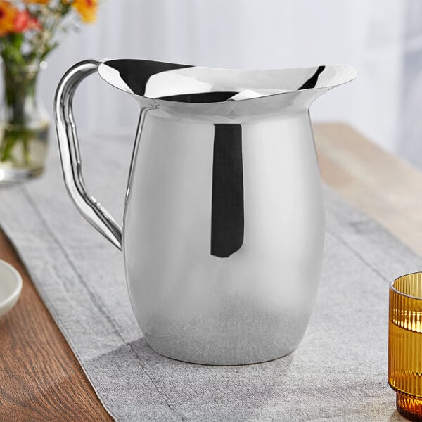 Stainless Steel Cold Water Pot Ice Tea Jug Kettle Water Pitcher with Lid  and Spout High