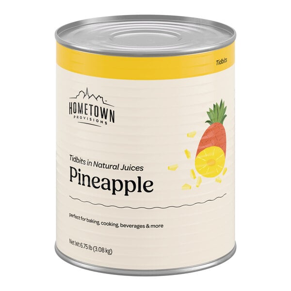 Hometown Provisions #10 Can Pineapple Tidbits in Natural Juice - 6/Case