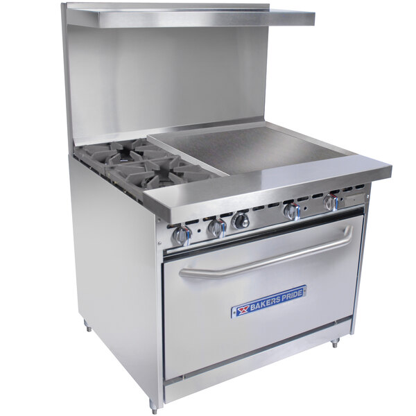 Bakers Pride Restaurant Series 36BP2BG24S30 Natural Gas 2 Burner