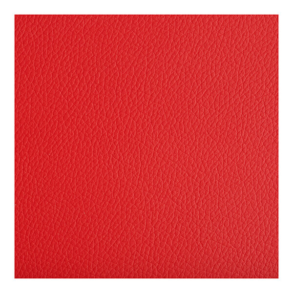 The red vinyl seat for a Lancaster Table & Seating Hairpin Chair.