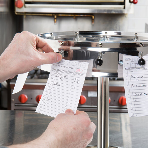 Choice 13 1/2" Stainless Steel 12 Clip with Pedestal Base Portable