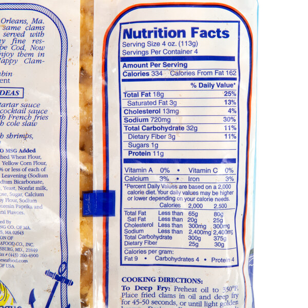 Chincoteague 1 lb. Premium HandShucked Breaded Fried Clams