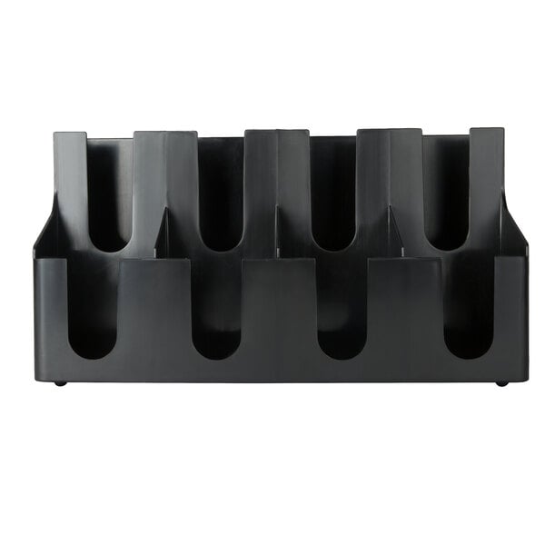 Choice Black 8-Section Countertop Cup and Lid Organizer