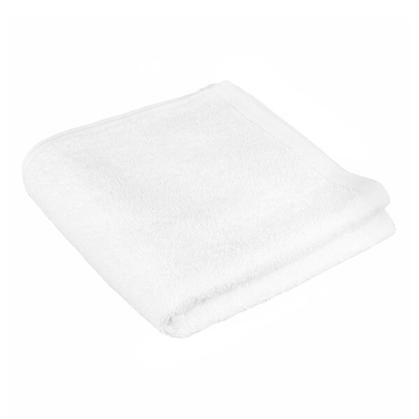 Oxford Platinum 16" x 30" 100% Ringspun 2-Ply Cotton Hand Towel with Dobby Twill Border 4.5 lb. - 120/Case