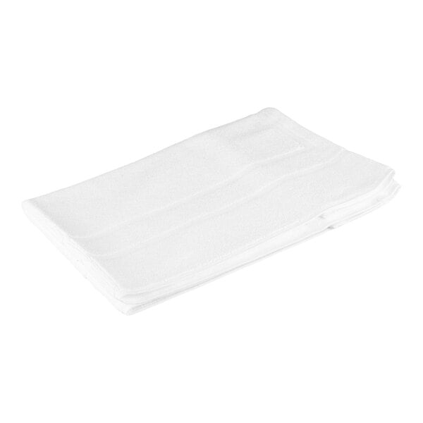 Oxford Platinum 22" x 34" 100% Ringspun 2-Ply Cotton Hotel Bath Mat with Dobby Twill Hem 9.5 lb. - 60/Case