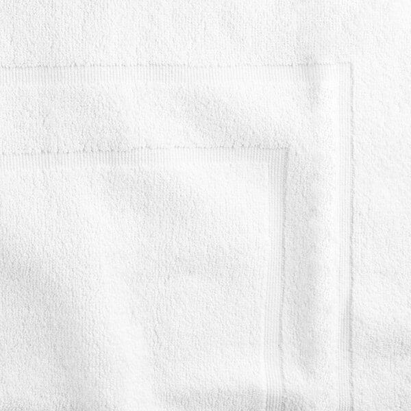Oxford Platinum 22" x 34" 100% Ringspun 2-Ply Cotton Hotel Bath Mat with Dobby Twill Hem 9.5 lb. - 60/Case