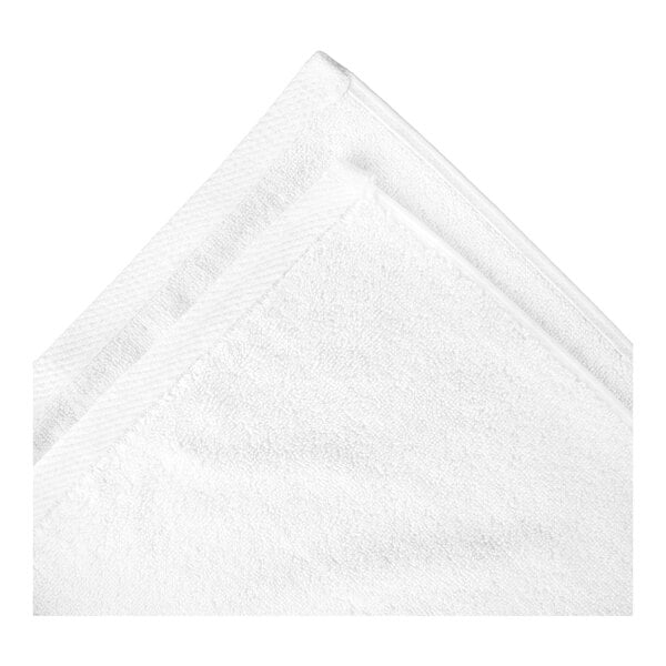 Oxford Platinum 27" x 54" 100% Ringspun 2-Ply Cotton Bath Towel with Dobby Twill Border 15 lb. - 36/Case