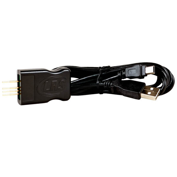 A black cable with a black cover and a USB plug.