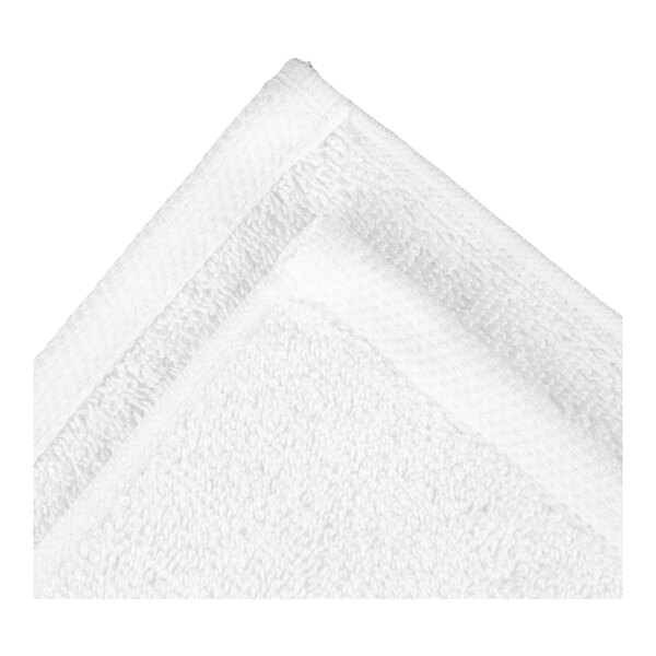 Oxford Platinum 13" x 13" 100% Ringspun 2-Ply Cotton Wash Cloth with Dobby Twill Border 1.5 lb. - 300/Case