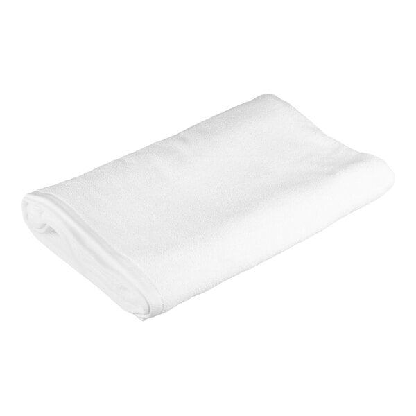 Oxford Platinum 35" x 68" 100% Ringspun 2-Ply Cotton Pool Towel/Bath Sheet with Dobby Twill Border 19 lb. - 24/Case