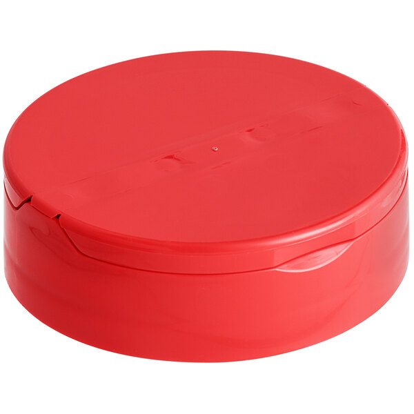 63/485 32 oz. Rectangular Plastic Spice Container and Induction-Lined Dual  Flapper Lid with 7 Holes