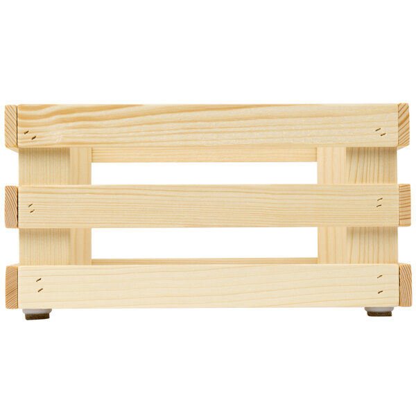 A Frilich square wooden display frame with legs.