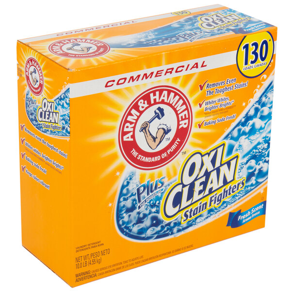 Arm & Hammer 10 lb. Fresh Scent Powder Laundry Detergent Plus OxiClean 3/Case