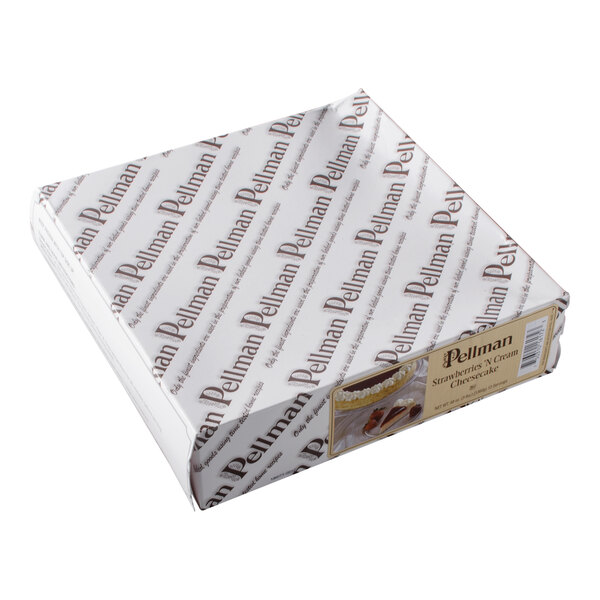 Pellman 12-Slice Pre-Cut Strawberries 'N Cream Cheesecake 48 oz. - 6/Case