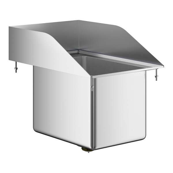 Regency 10" x 14" x 10" 16 Gauge Stainless Steel One Compartment Drop-In Sink with Side Splashes