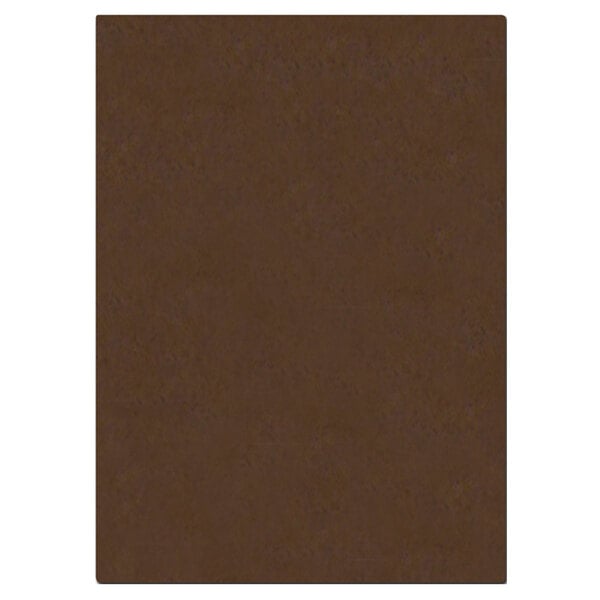 A brown rectangular hardboard menu board.