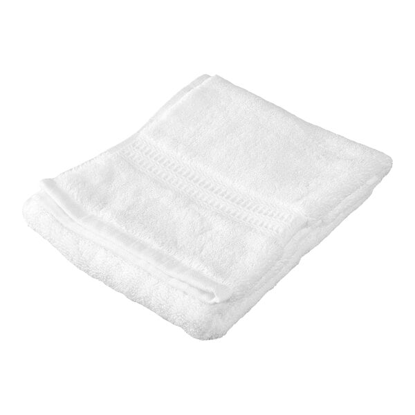 Oxford Reserve 16" x 30" 100% 2-Ply Combed Cotton Hand Towel with Dobby Border 5 lb. - 96/Case