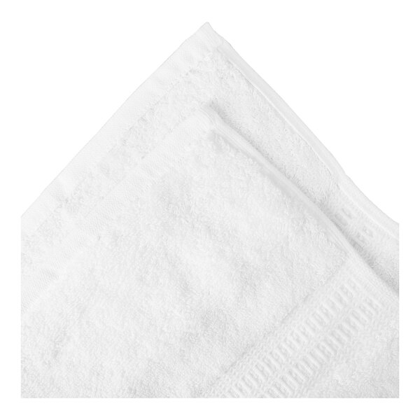 Oxford Reserve 30" x 60" 100% 2-Ply Combed Cotton Bath Towel with Dobby Border 20 lb. - 12/Pack