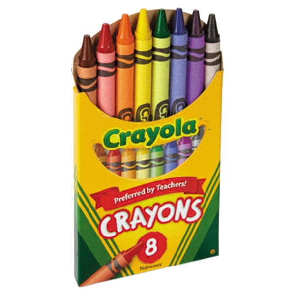 Crayola 520008 Classic 8-Count Assorted Crayon Tuck Box