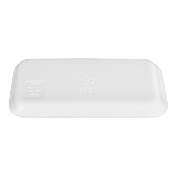 CKF 88117 (#17S) White Foam Meat Tray 8 1/4" x 4 1/2" x 1/2" - 1,000/Case