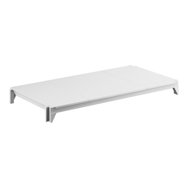 A white rectangular Camshelving® Premium shelf with legs.