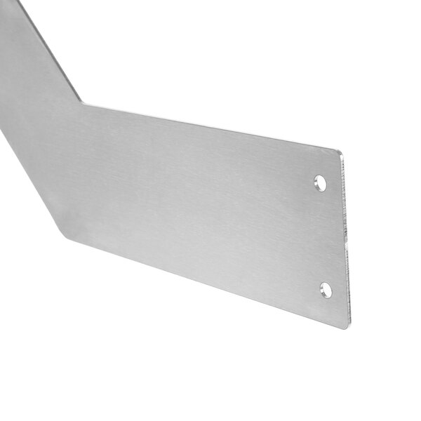 A metal plate with holes designed to hold a Bunn hot water dispenser element.