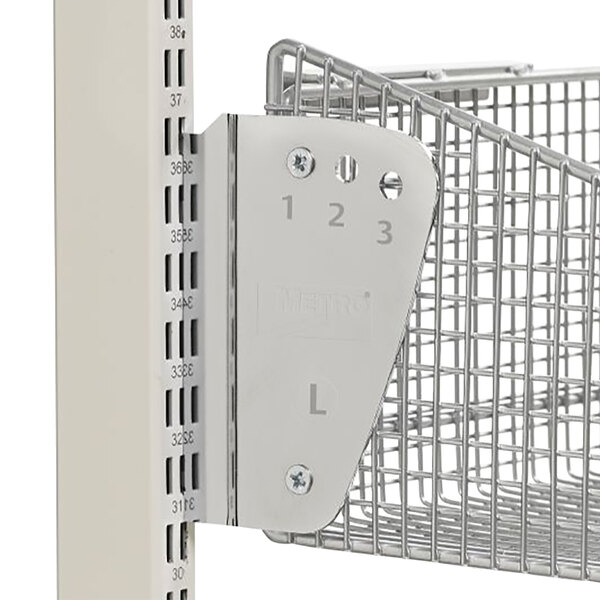 A Metro qwikSIGHT single sided six-level metal basket supply adder unit.