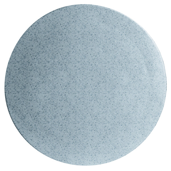 A G.E.T. Enterprises small round disc in sky blue with a speckled pattern.