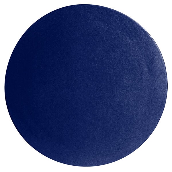 A blue round disc with a textured finish.