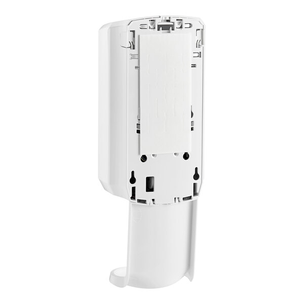 A white Purell automatic hand sanitizer dispenser with a white cover.