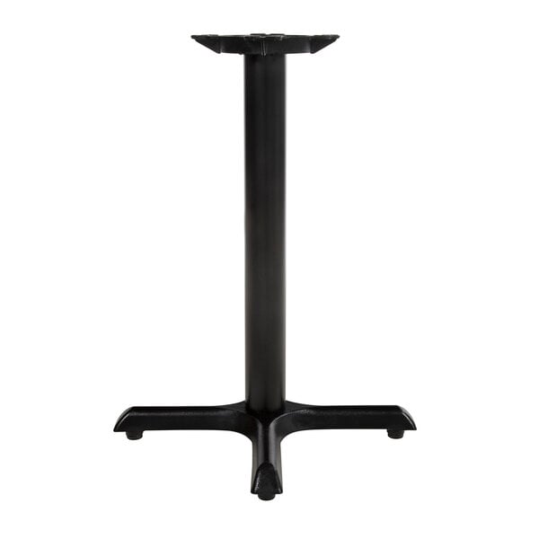 A Lancaster Table & Seating black cast iron table base with a pedestal column.