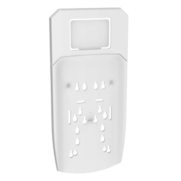 A white rectangular Purell wall plate with a small hole and black border.