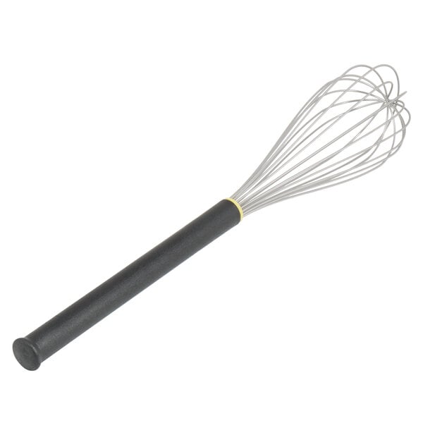 A Matfer Bourgeat stainless steel wire whisk with an Exoglass handle.