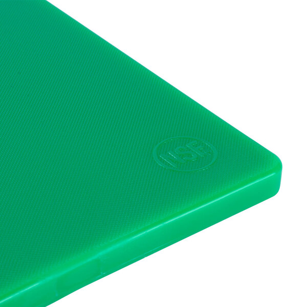 18" x 12" x 1/2" Green Polyethylene Cutting Board