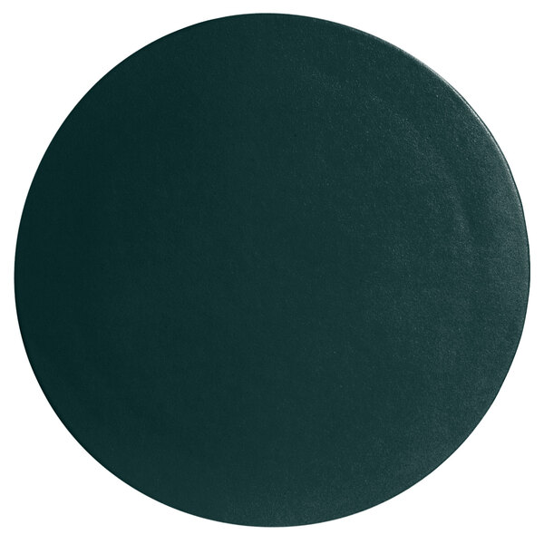 A dark green G.E.T. Enterprises Bugambilia round disc with a smooth finish.